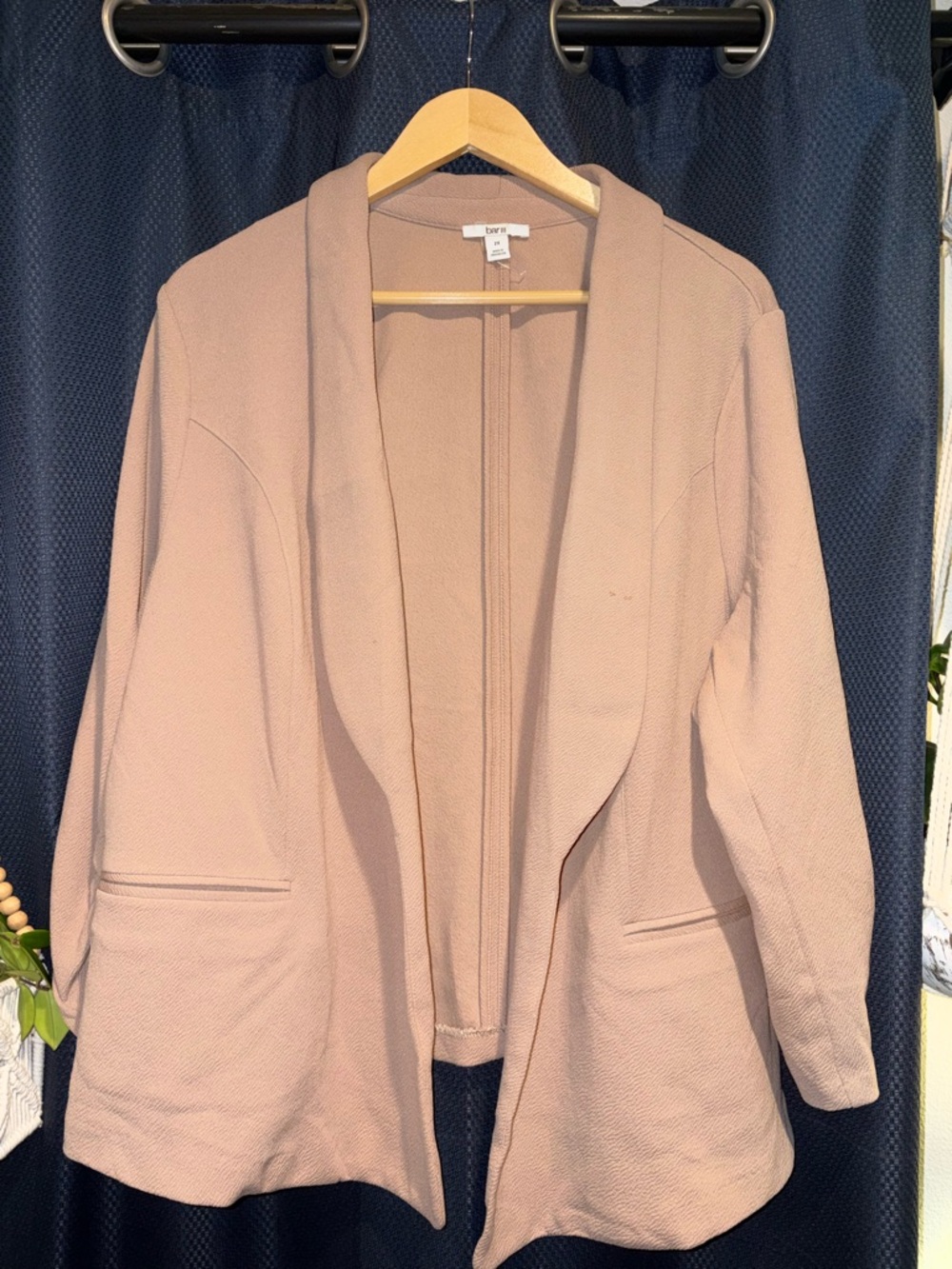 Bar III Tan Open Front Blazer Jacket